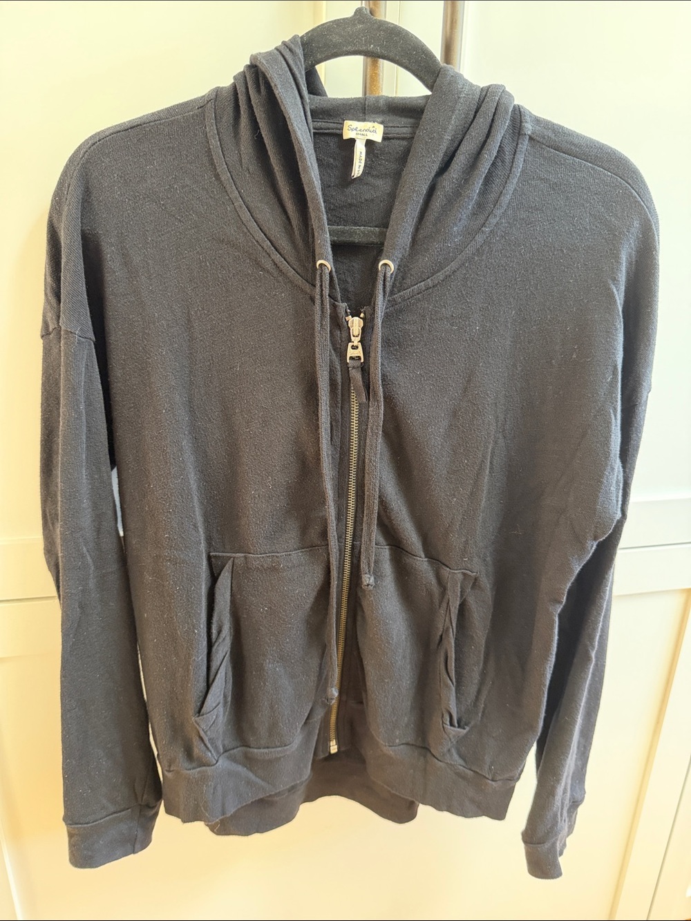 Splendid Women’s Black Zip Hoodie Sweater